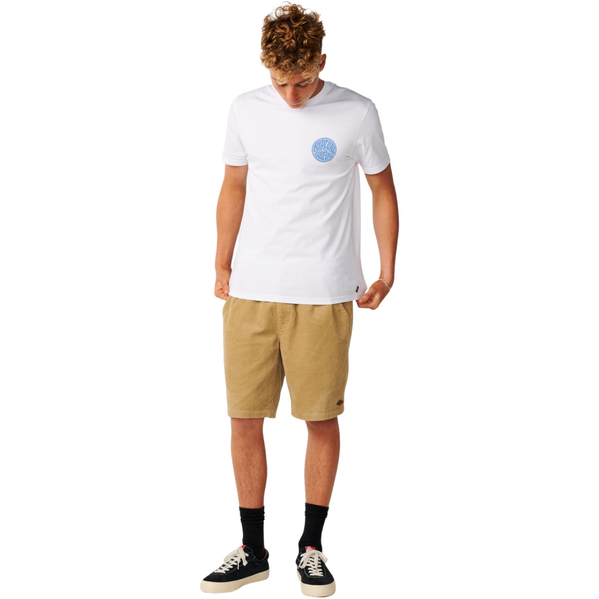 2026 Rip Curl Mens Streamline Chest Logo T-Shirt 13KMTE - White